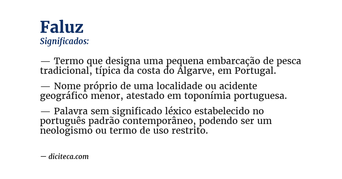 Significado de faluz