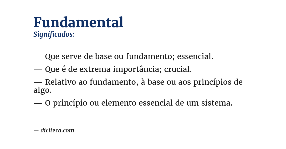 Significado de fundamental