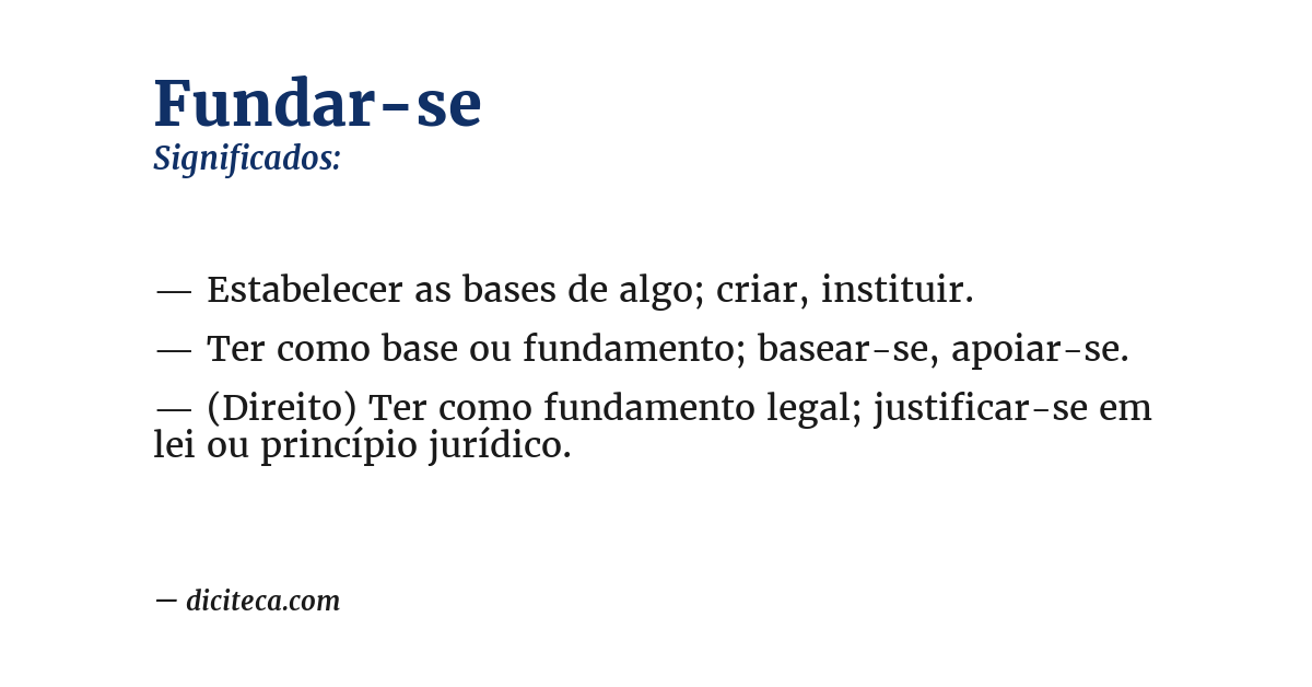 Significado de fundar-se