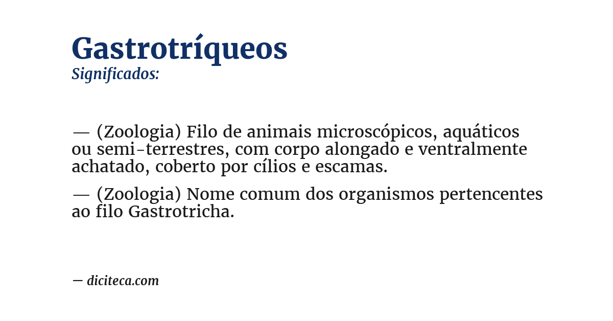 Significado de gastrotríqueos