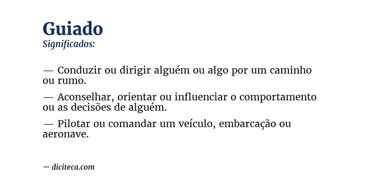 Significado de guiado