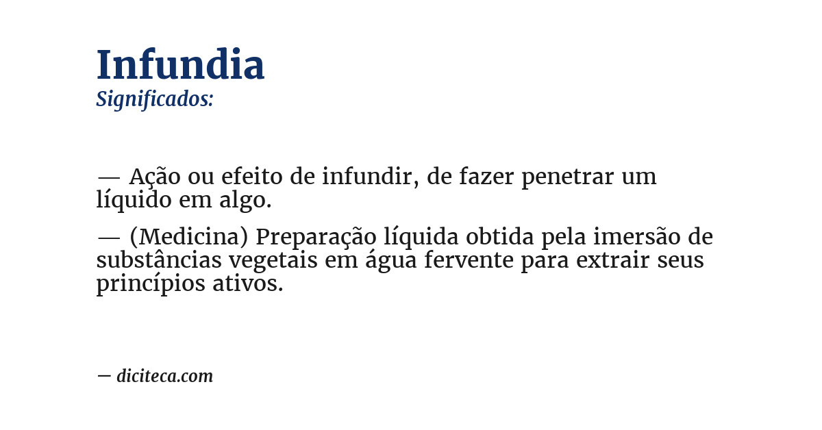 Significado de infundia