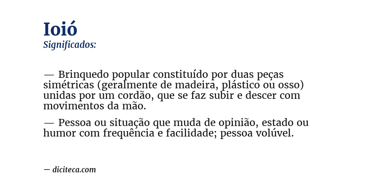 Significado de ioió