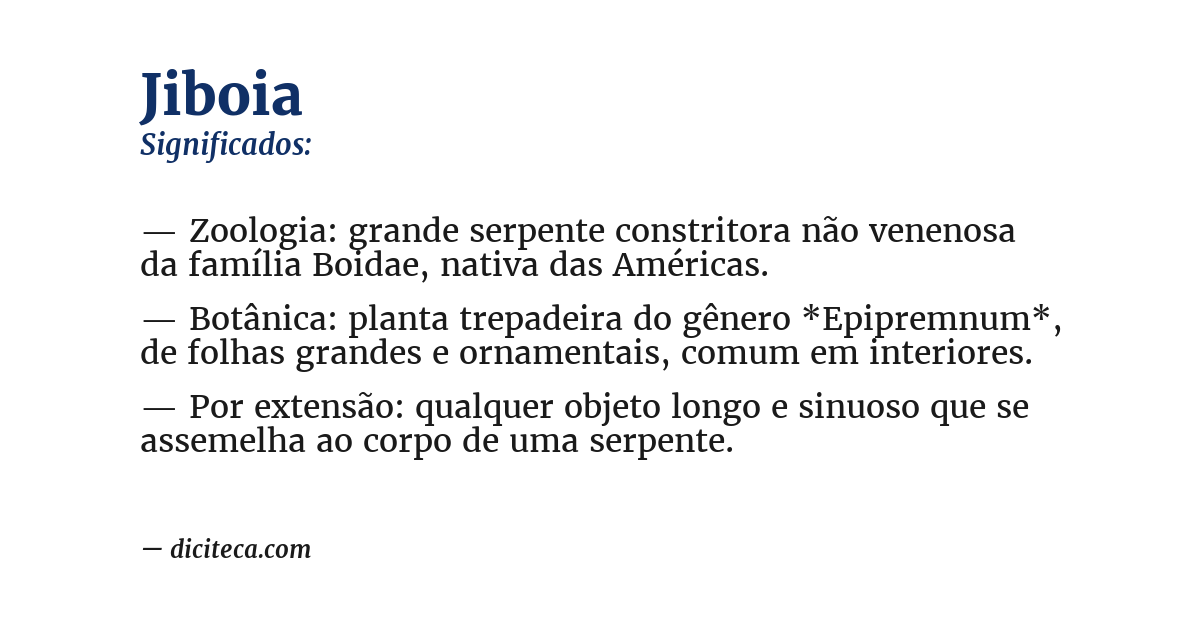 Significado de jiboia