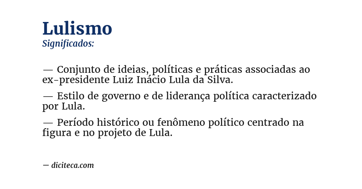 Significado de lulismo