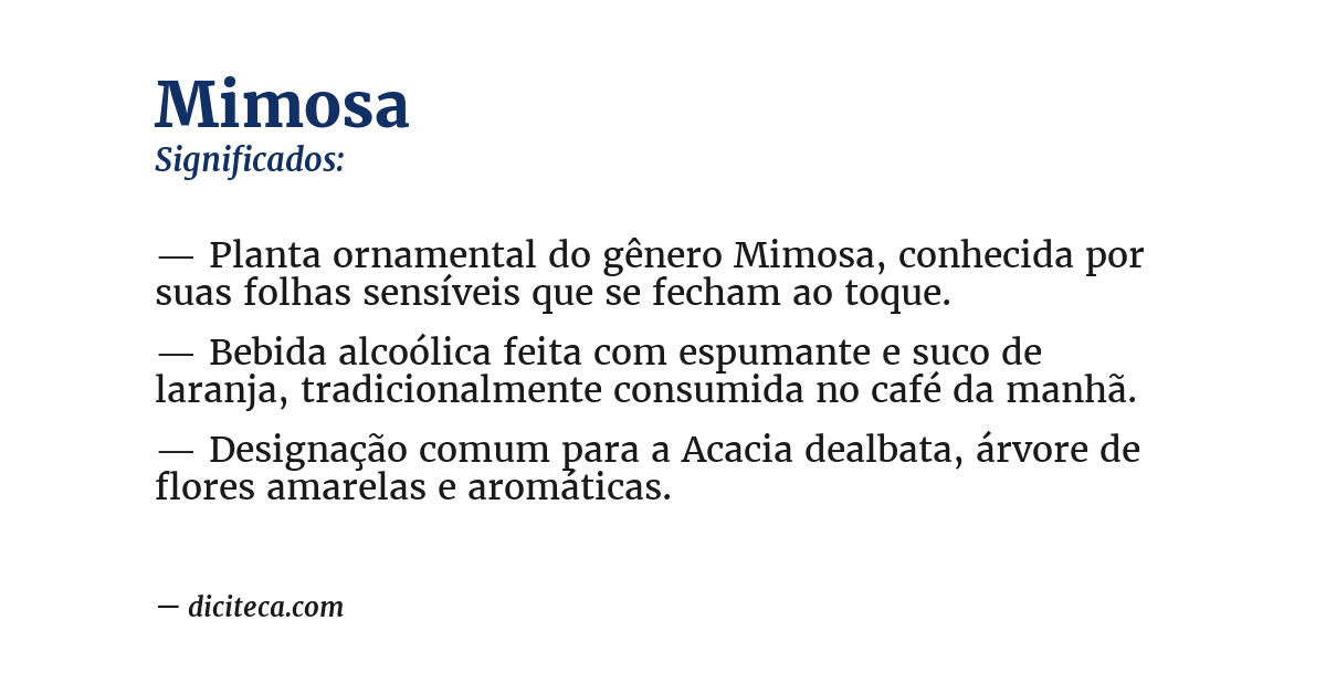 Significado de mimosa