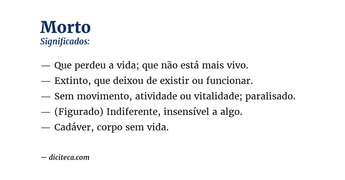 Significado de morto