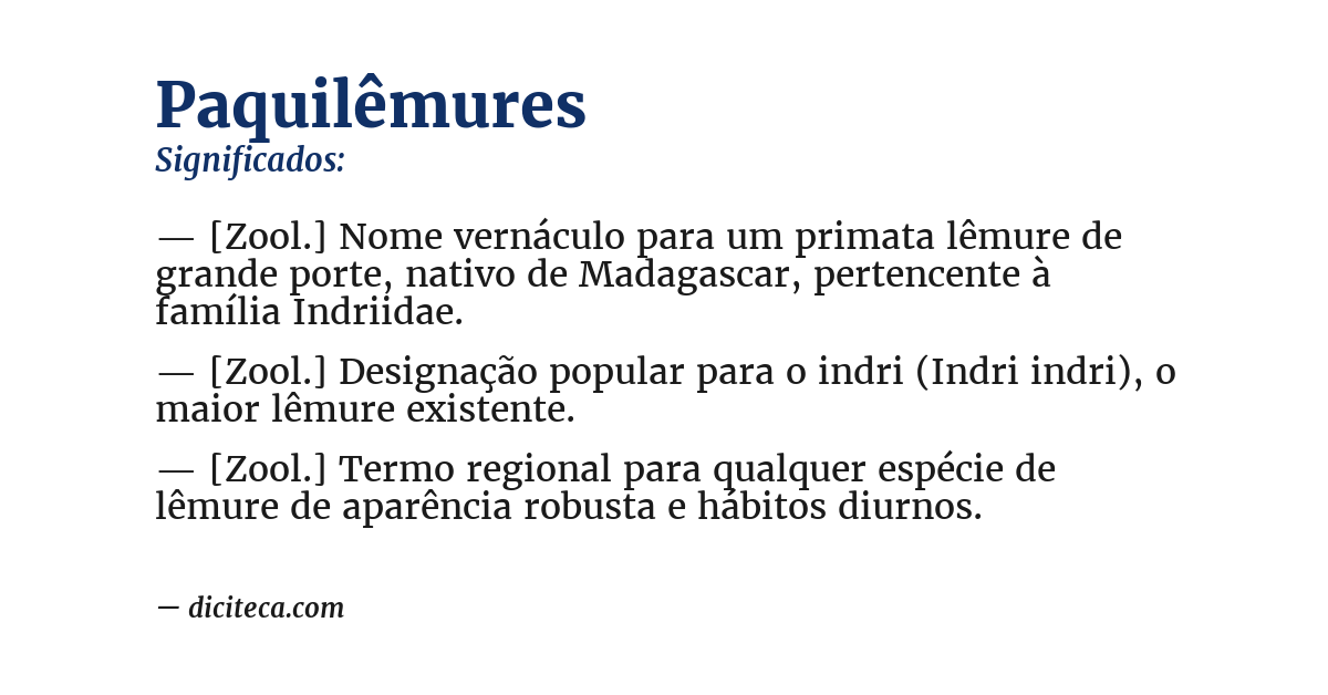 Significado de paquilêmures