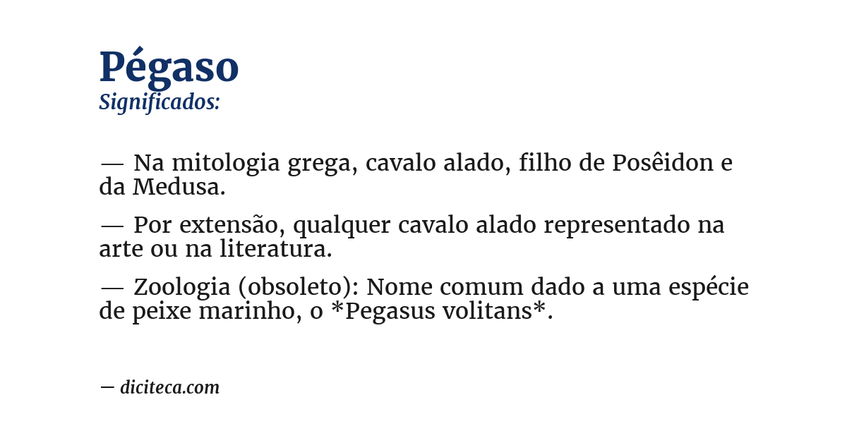 Significado de pégaso