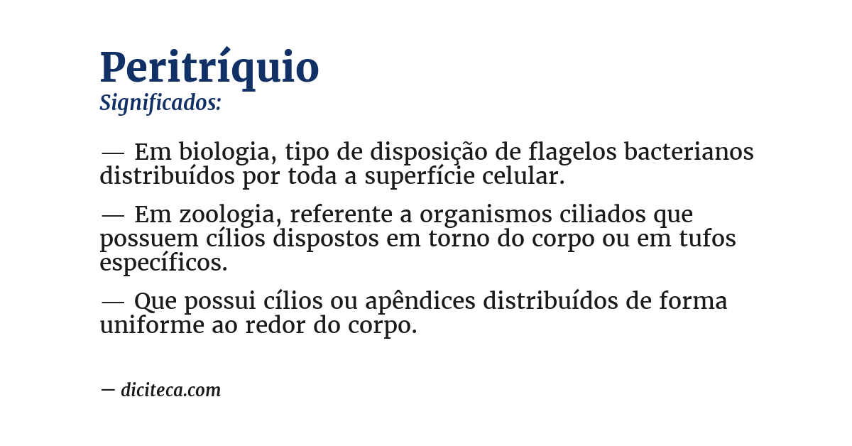 Significado de peritríquio