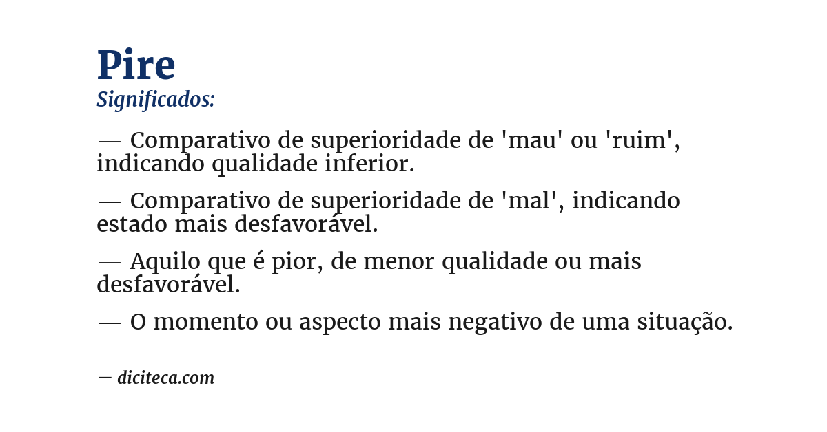 Significado de pire