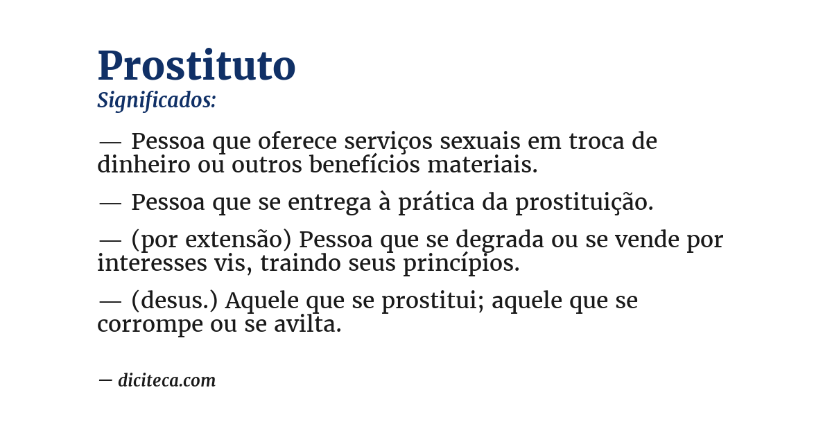 Significado de prostituto