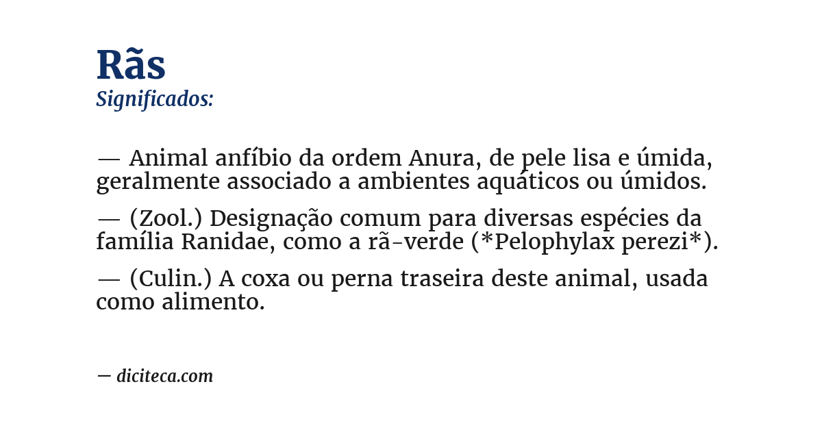 Significado de rãs