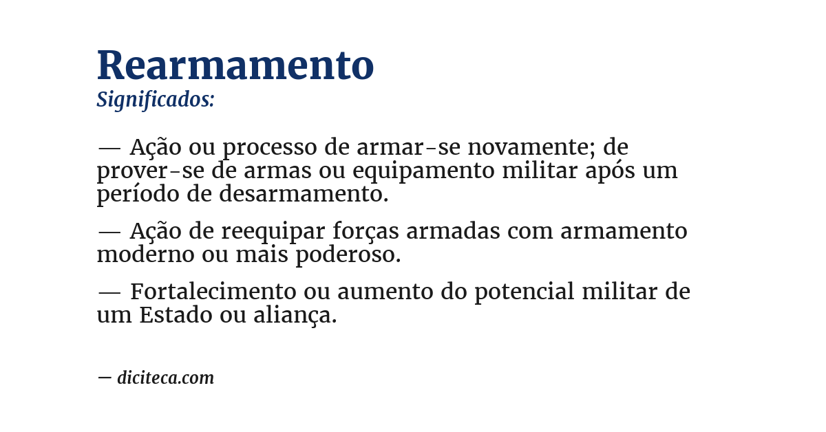Significado de rearmamento