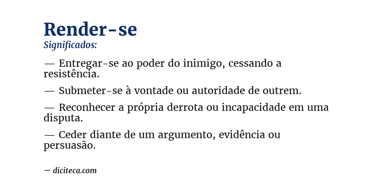 Significado de render-se