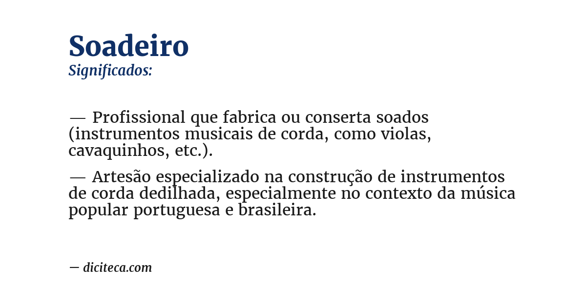 Significado de soadeiro