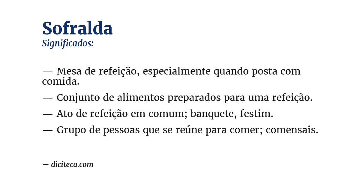 Significado de sofralda