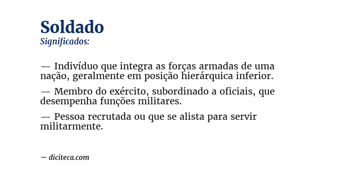 Significado de soldado