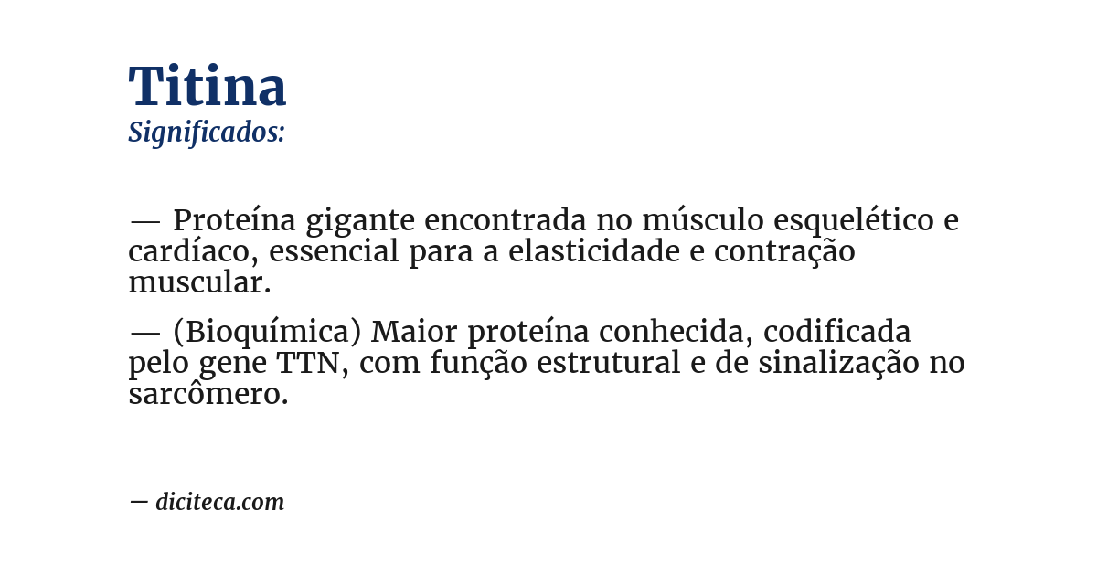 Significado de titina