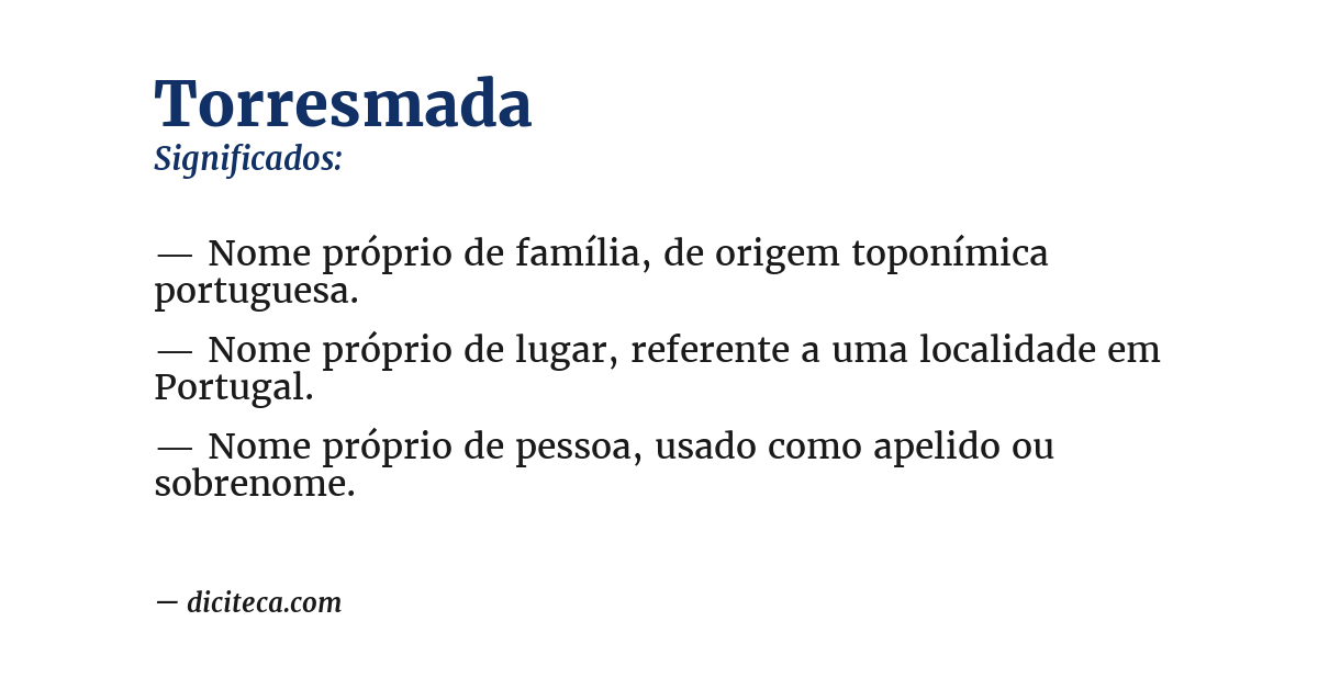 Significado de torresmada