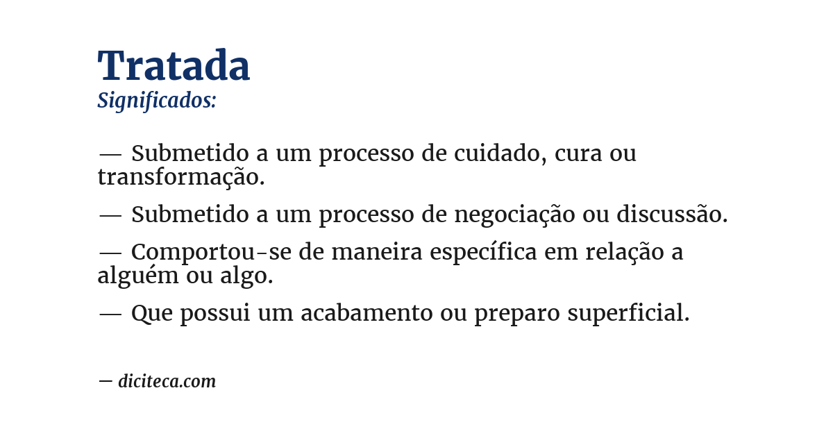 Significado de tratada