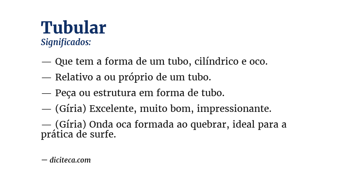Significado de tubular