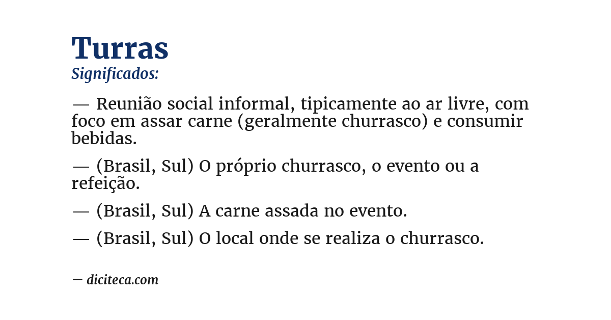 Significado de turras