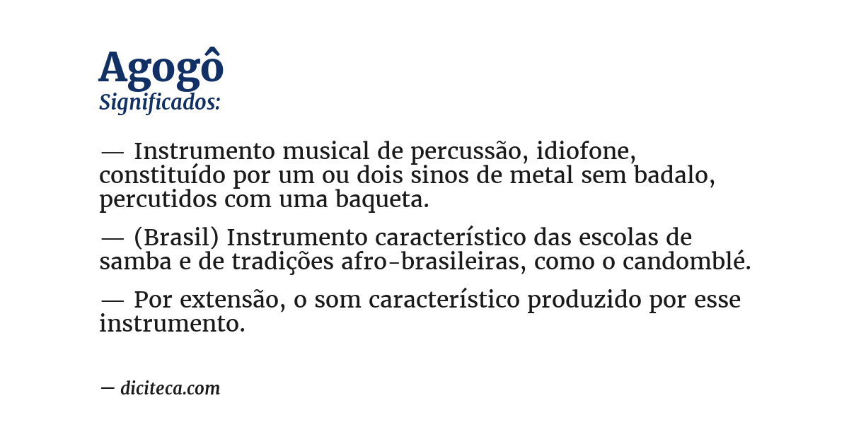 Significado de agogô