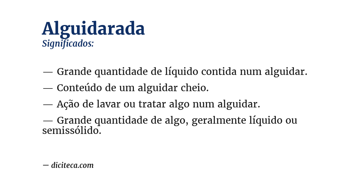 Significado de alguidarada