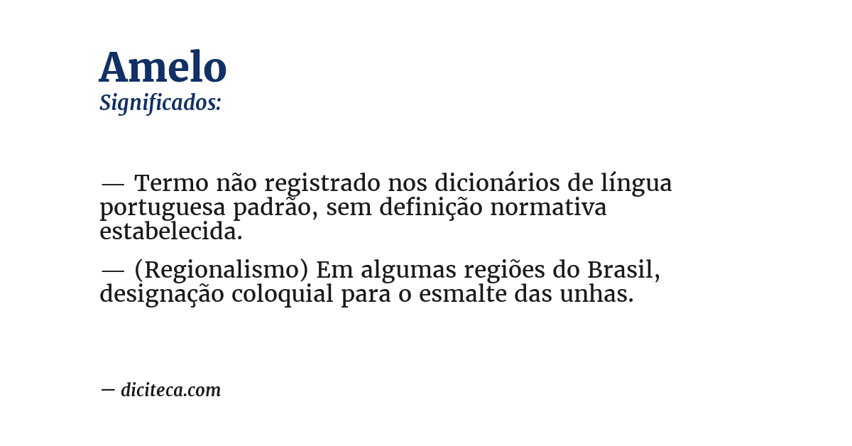 Significado de amelo
