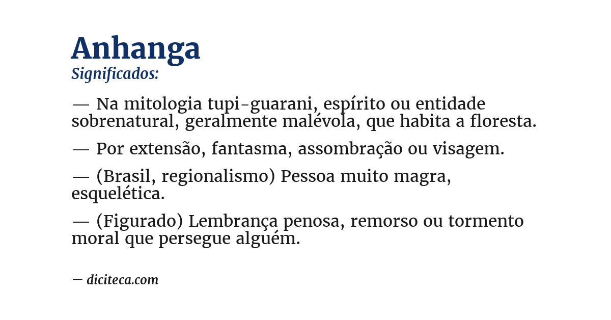 Significado de anhanga