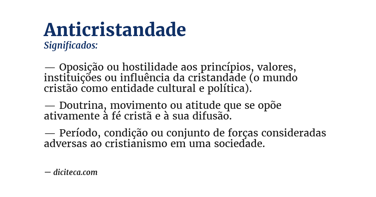 Significado de anticristandade