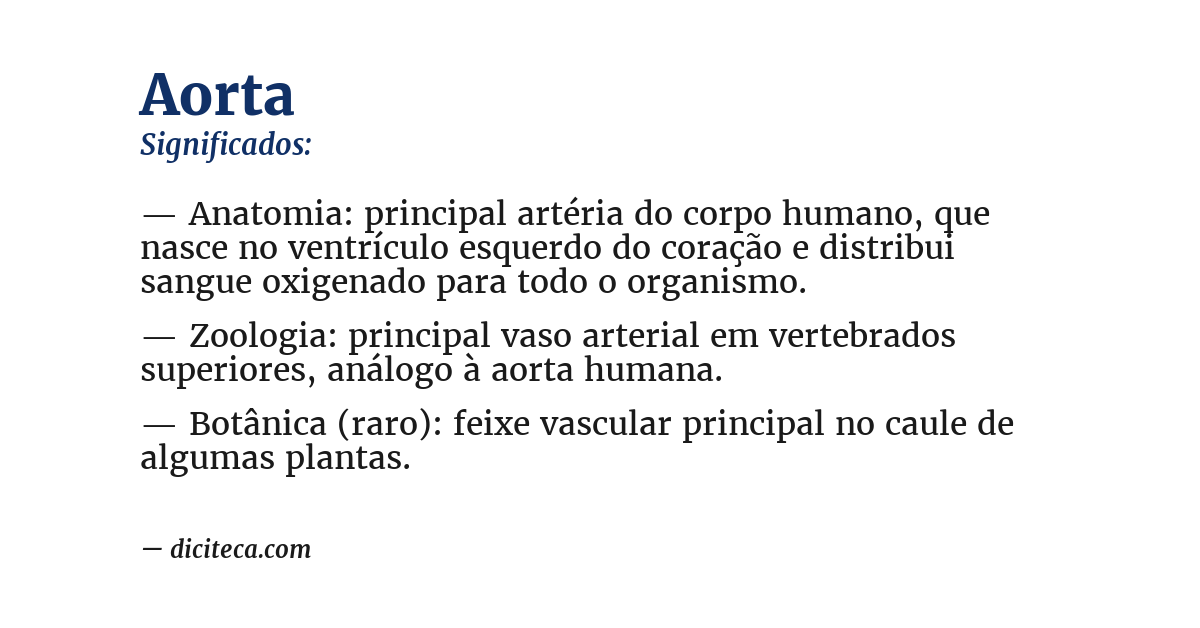 Significado de aorta