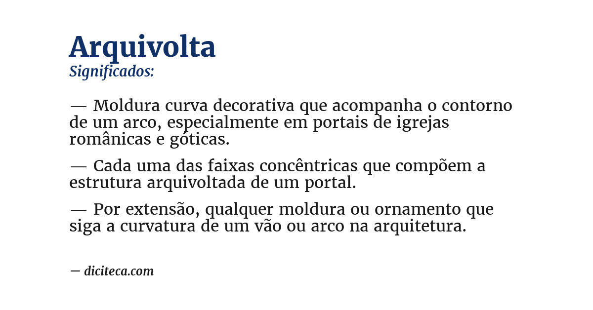 Significado de arquivolta