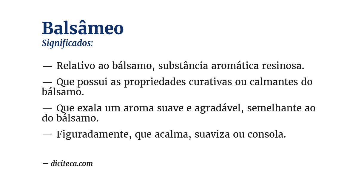 Significado de balsâmeo