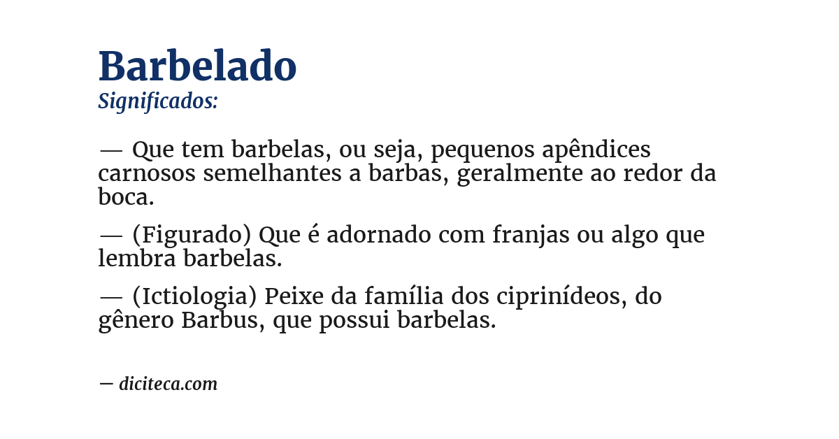 Significado de barbelado
