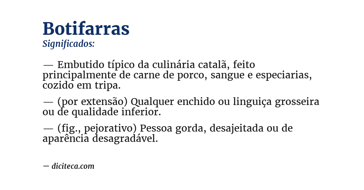 Significado de botifarras