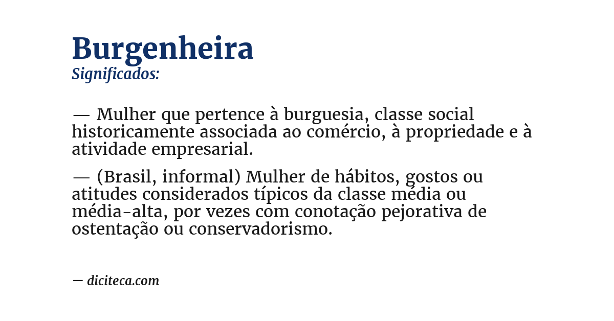 Significado de burgenheira
