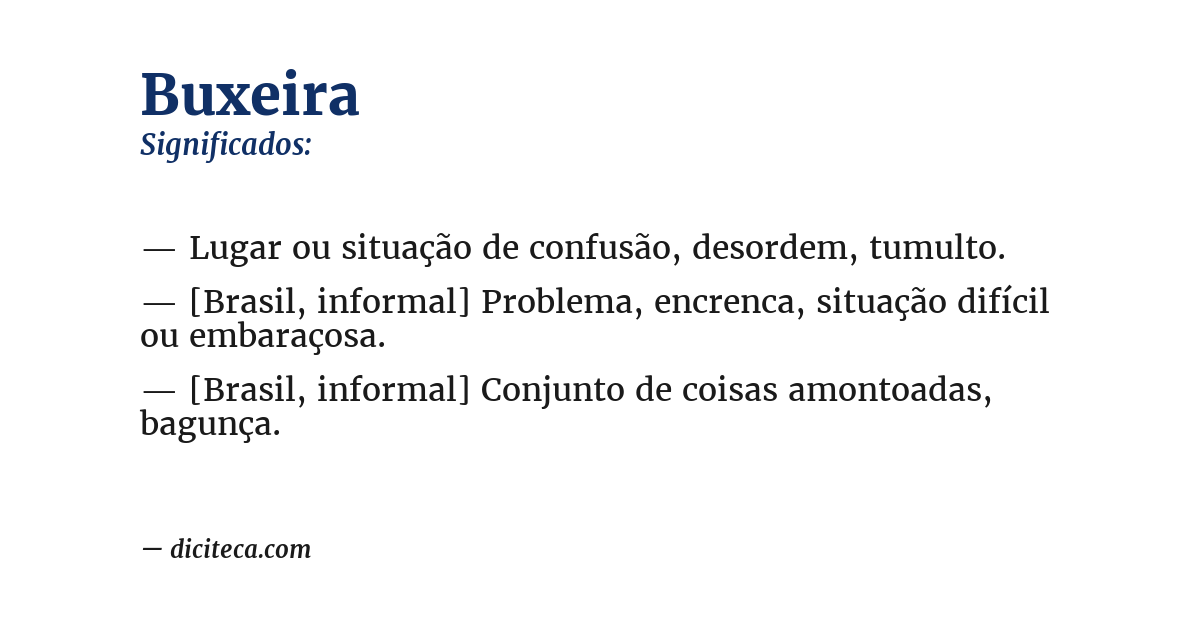 Significado de buxeira