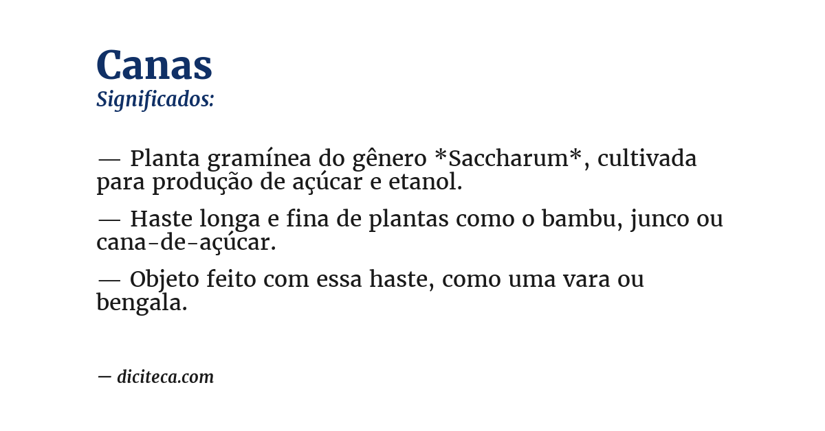 Significado de canas