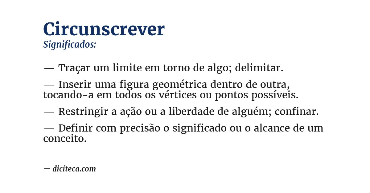 Significado de circunscrever