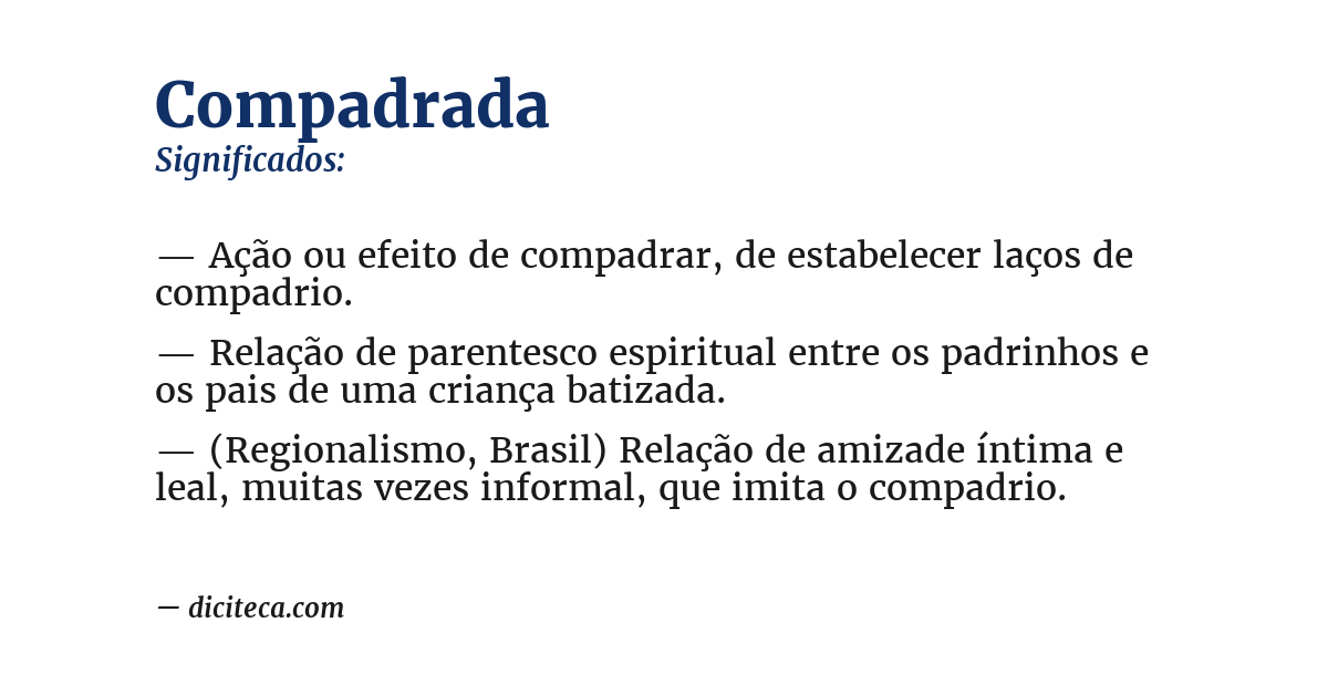 Significado de compadrada