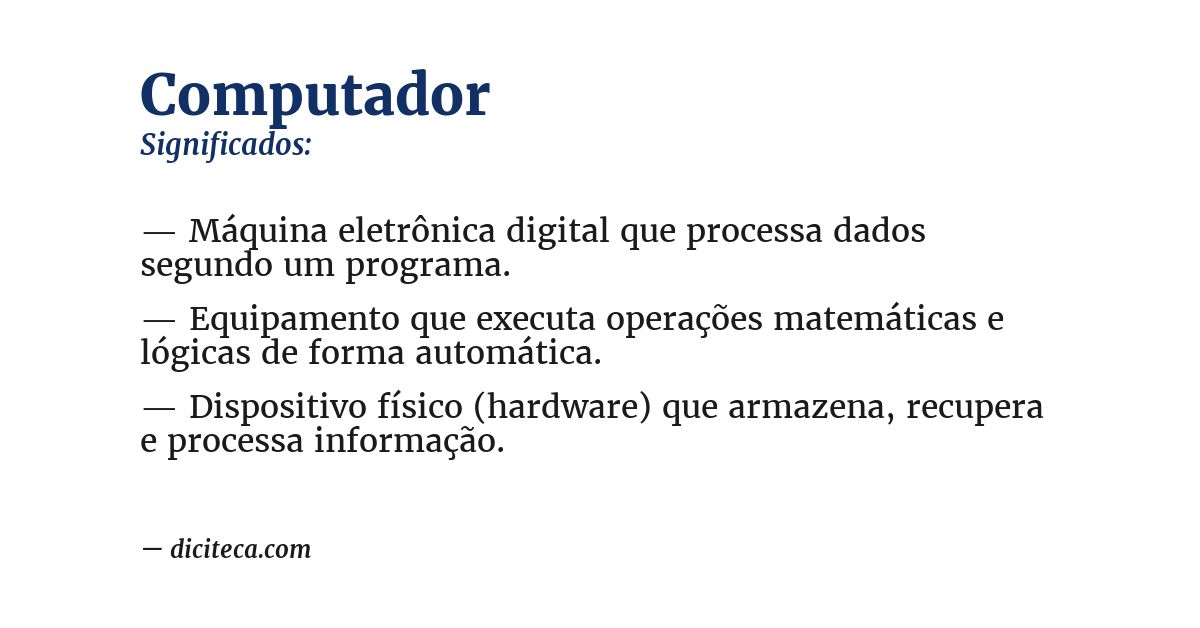 Significado de computador