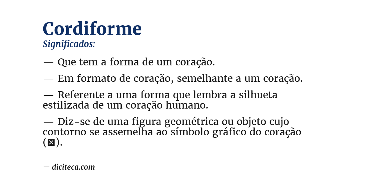 Significado de cordiforme