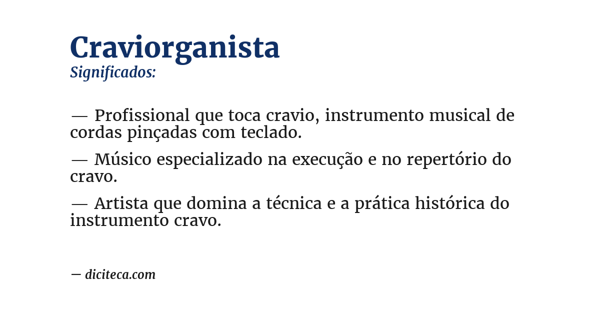 Significado de craviorganista