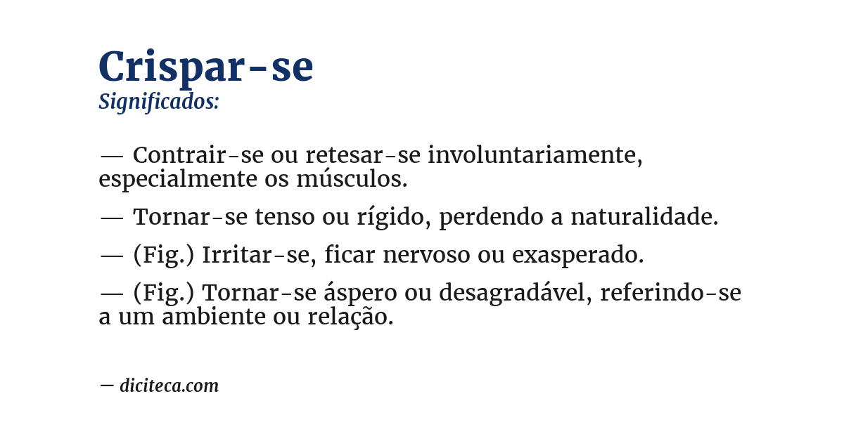 Significado de crispar-se
