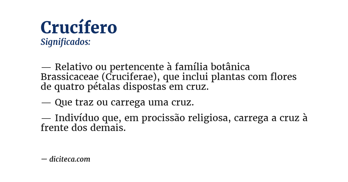 Significado de crucífero