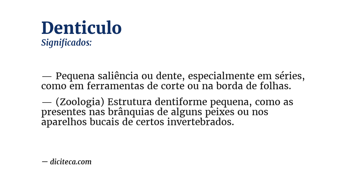 Significado de denticulo