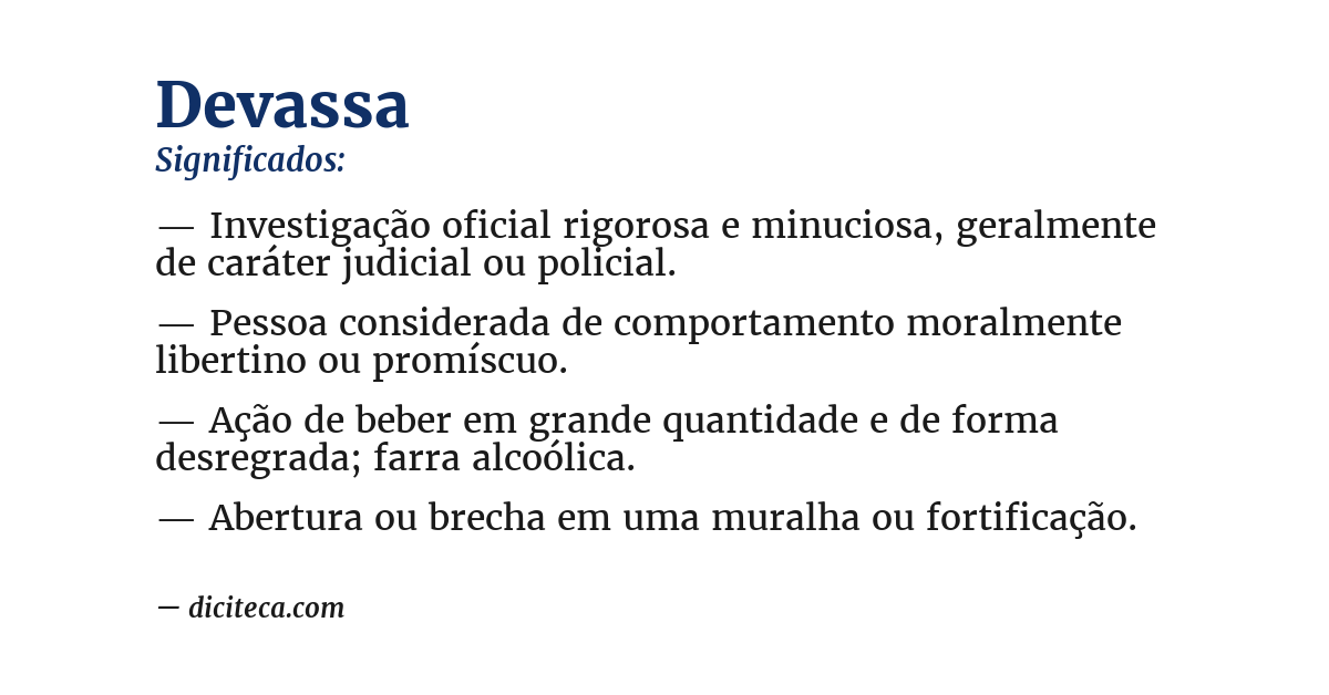 Significado de devassa
