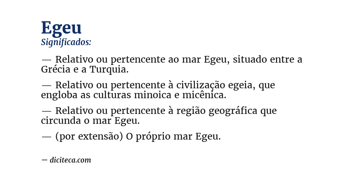 Significado de egeu